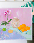 Still Life with Striped Cloth, 20x20" Print (in stock)