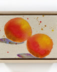 Cosmic Oranges 2, 5"x7" Painting // Framed