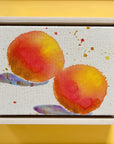 Cosmic Oranges 2, 5"x7" Painting // Framed