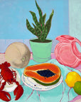 Still Life with Lobster I, 24"x24" Painting