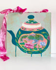 Teapot with Bird, 10"x10" Painting