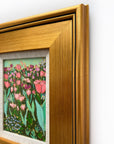 Tulip Field, 5x7" painting on paper // 11x13" framed