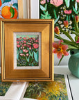 Tulip Field, 5x7" painting on paper // 11x13" framed