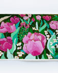 Tulip Path, 5x7" painting on paper // 10x12" framed