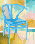 Chair in Turquoise, 30"x40" Painting