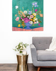 From a Table in Old Town floral painting by Jennifer Allevato