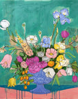 From a Table in Old Town floral painting by Jennifer Allevato