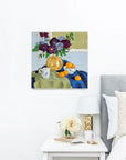 still life with violet painting by jennifer allevato fine art