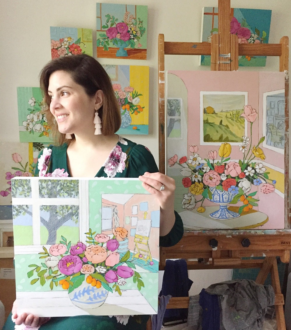 Jennifer Allevato Flowers in Rooms painting collection