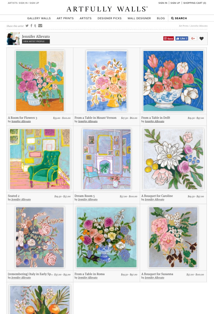 New Prints on Artfully Walls