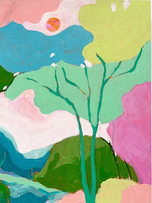 Path Below the Oaks, 24"x36" Painting