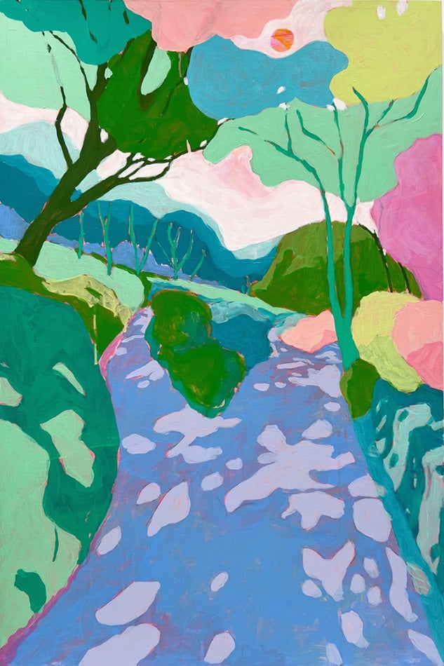 Path Below the Oaks, 24"x36" Painting