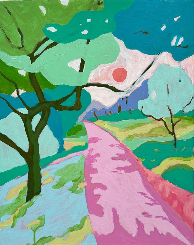 Afternoon Sun on Cherry Hill, 16"x20" Painting