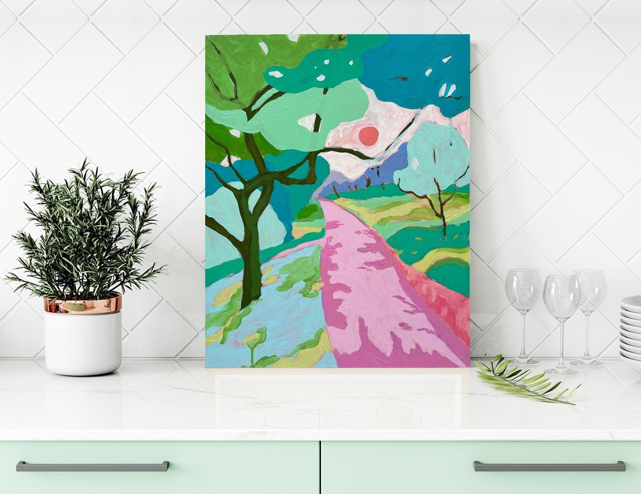 Afternoon Sun on Cherry Hill, 16"x20" Painting