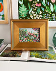 Along the Pond, 5x7" painting on paper // 10"x12" framed