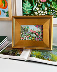 Along the Pond, 5x7" painting on paper // 10"x12" framed