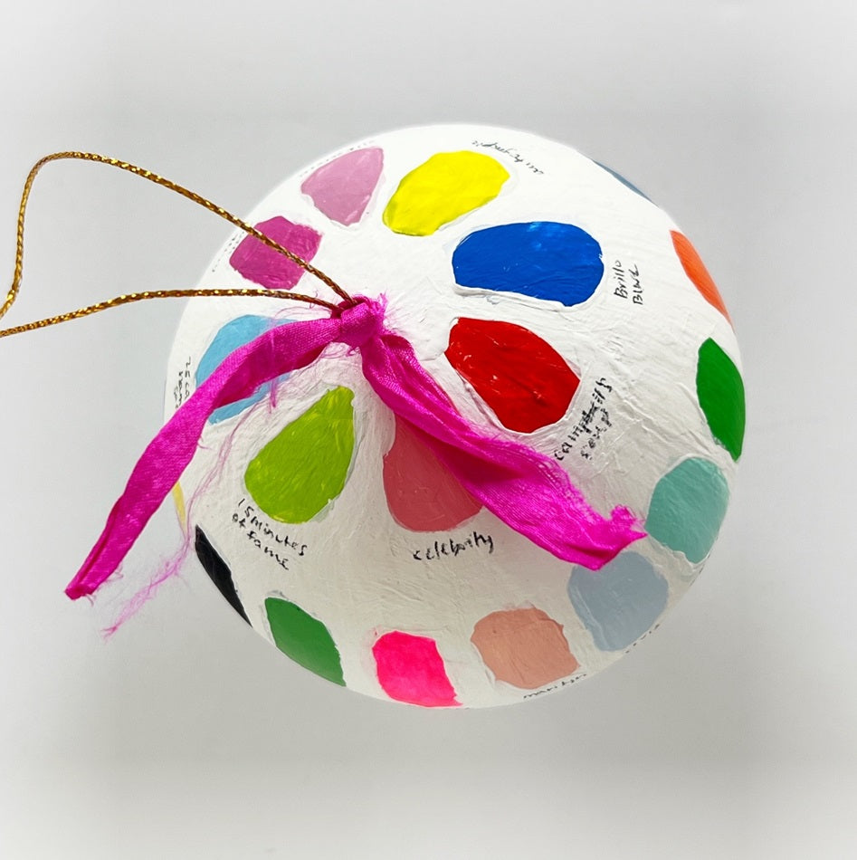 Andy Artist Palette Round Ornament