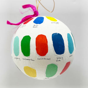 Andy Artist Palette Round Ornament