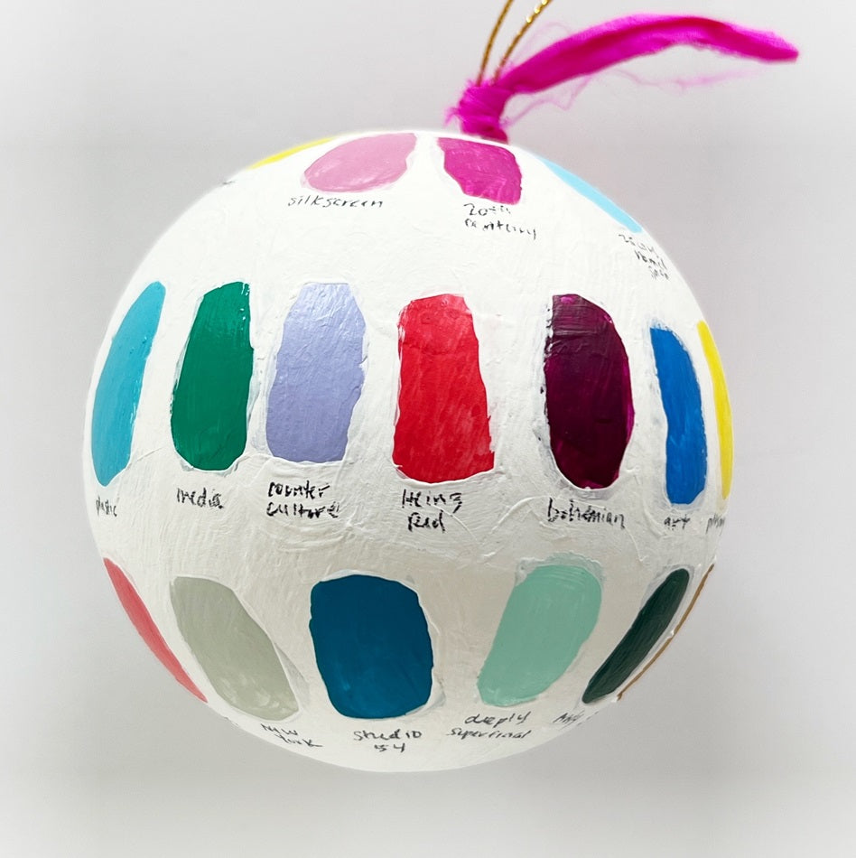 Andy Artist Palette Round Ornament