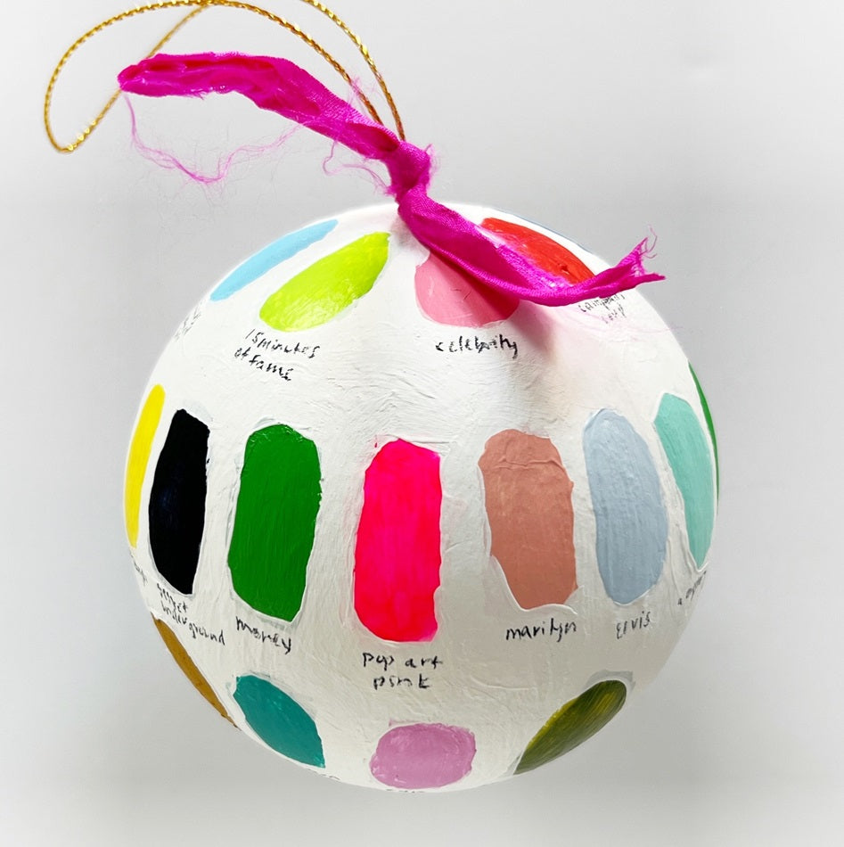 Andy Artist Palette Round Ornament