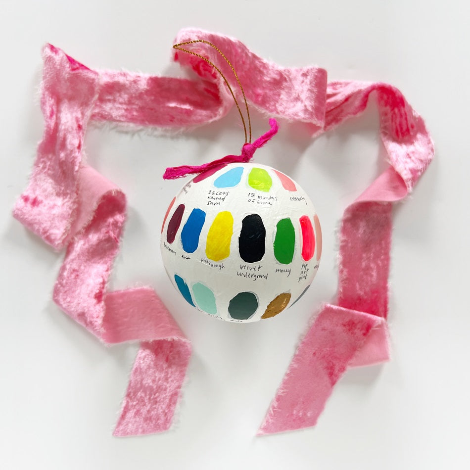 Andy Artist Palette Round Ornament