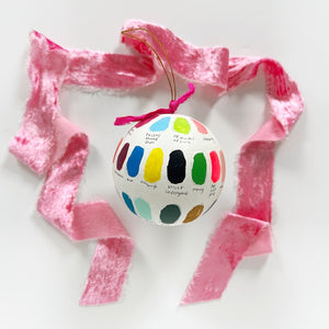 Andy Artist Palette Round Ornament