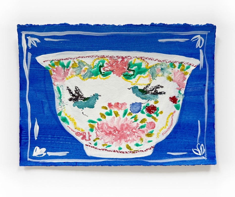 Bird Bowl, 5x7" painting on paper