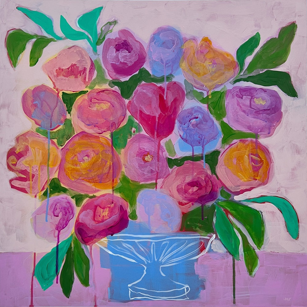 Blooming in the Month of May, 24"x24" Painting