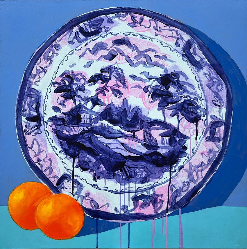 Blue Plate Special 3, 24"x24" Painting