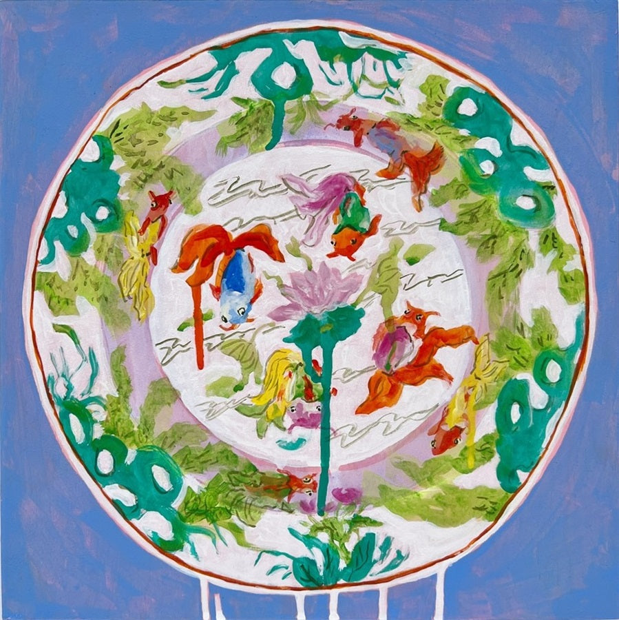 Bowl of Koi, 12"x12" Painting