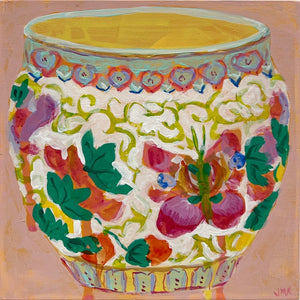 Butterfly Bowl, 6"x6" Painting