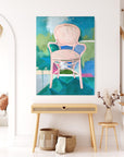 Chair in Blush, 36"x48" Painting