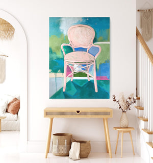 Chair in Blush, 36"x48" Painting