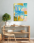 Chair in Turquoise, 30"x40" Painting