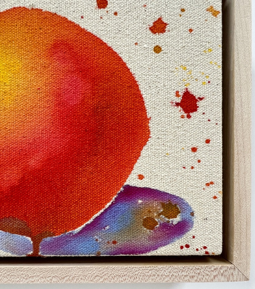Cosmic Oranges 1, 5"x7" Painting // Framed