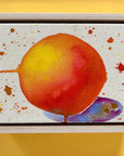 Cosmic Oranges 1, 5"x7" Painting // Framed