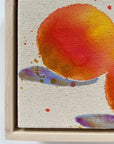 Cosmic Oranges 2, 5"x7" Painting // Framed
