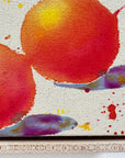 Cosmic Oranges 4, 5"x7" Painting // Framed