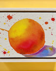 Cosmic Oranges 5, 5"x7" Painting // Framed