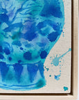 Dancing Through the Turquoise, 8"x10" Painting // Framed