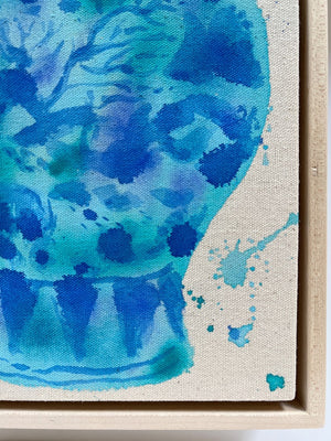 Dancing Through the Turquoise, 8"x10" Painting // Framed