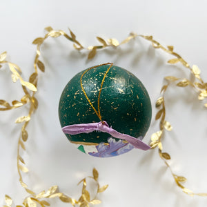 Emerald Jeweled Iris Ornament 3