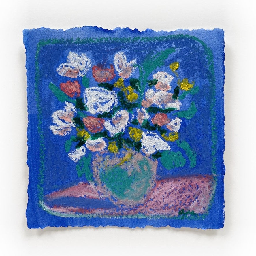 Floral Still Life 1, 5x5" work on paper