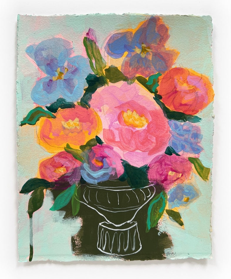 Floral Still Life 2, 8x10" painting on paper