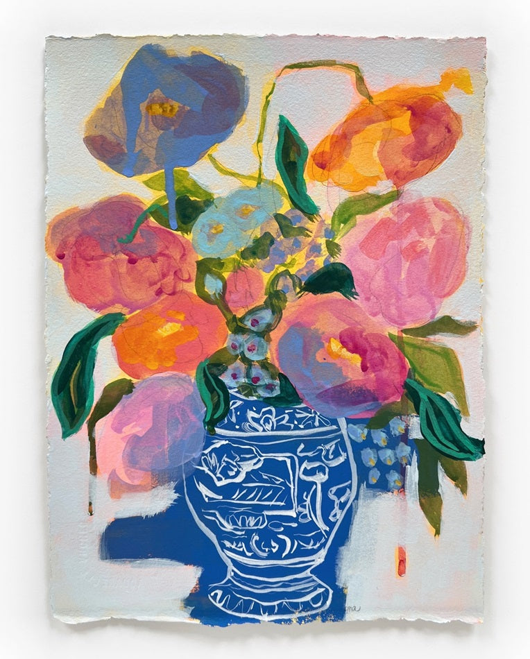 Floral Still Life 3, 9x12" painting on paper