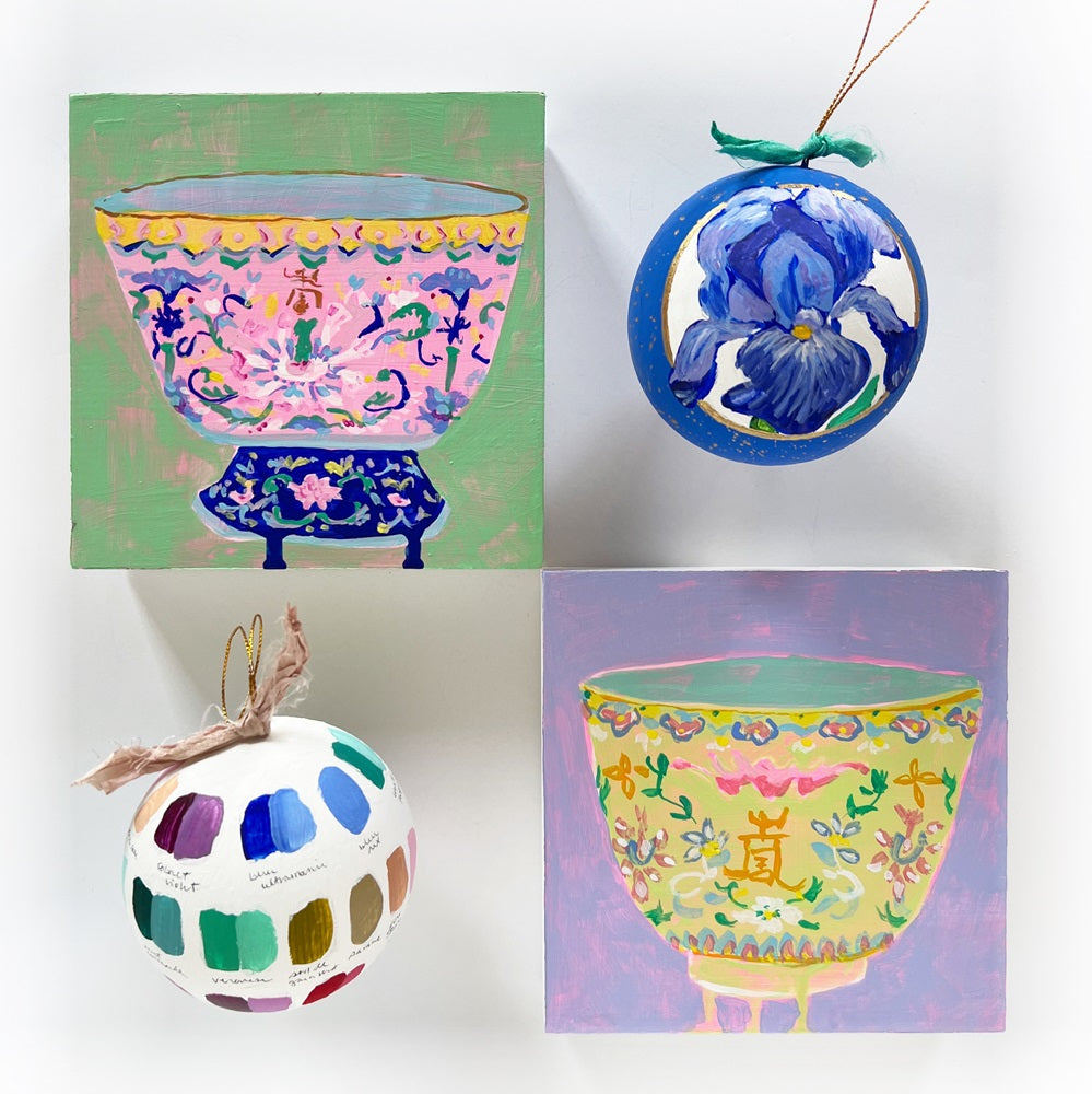 Georgia Artist Palette Round Ornament