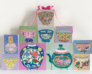 Yellow Scalloped Bowl, 6"x6" Painting