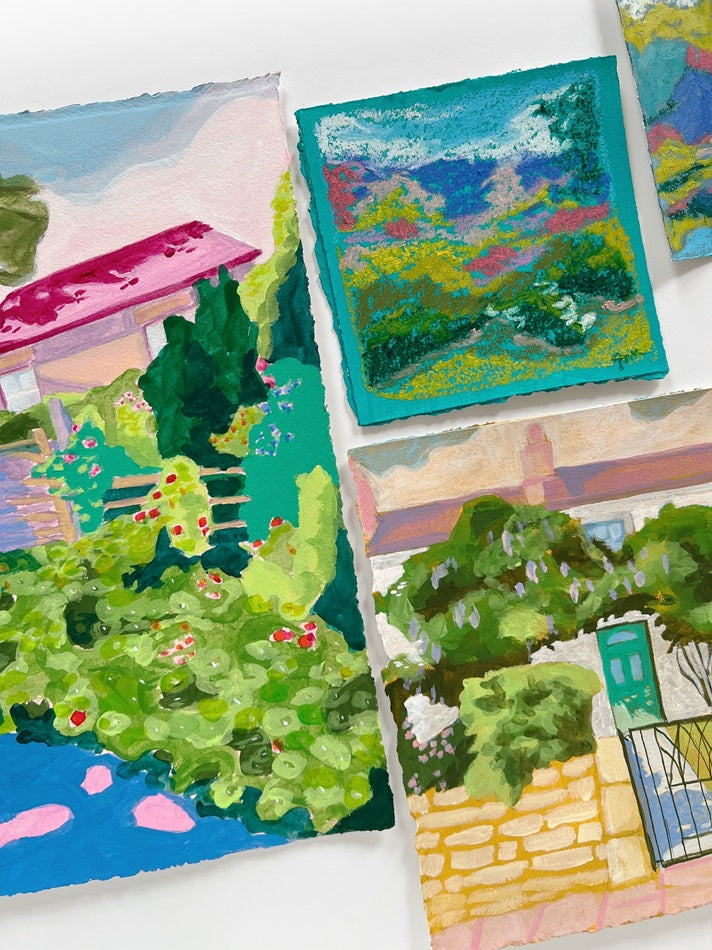 Giverny 1, 5x5" work on paper