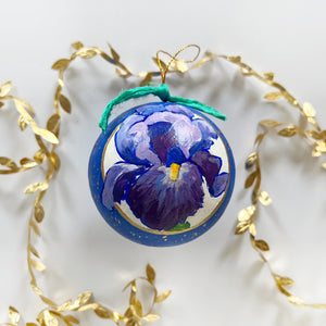 Lapis Jeweled Iris Ornament 3
