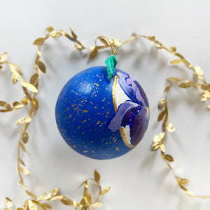 Lapis Jeweled Iris Ornament 3